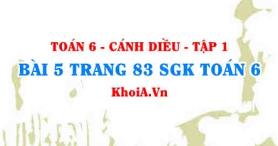 Bài 5 trang 83 SGK Toán 6 tập 1 Cánh Diều
